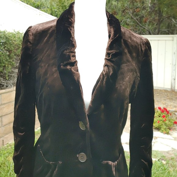 NWT Theory Women's Havel Princess Brown Velvet Blazer Jacket Size 4 - Picture 3 of 9